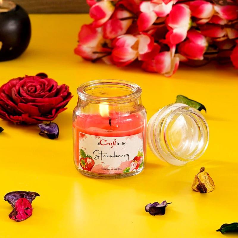 Buy Nithya Strawberry Scented Jar Candle Candles from Vaaree