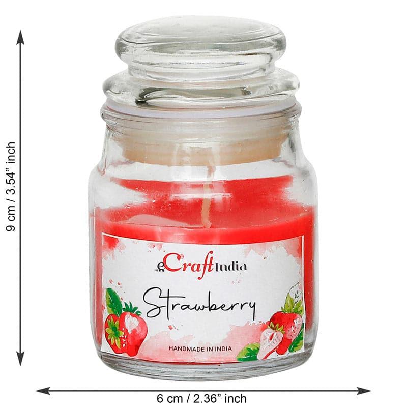 Buy Nithya Strawberry Scented Jar Candle - Set Of Five Candles from Vaaree