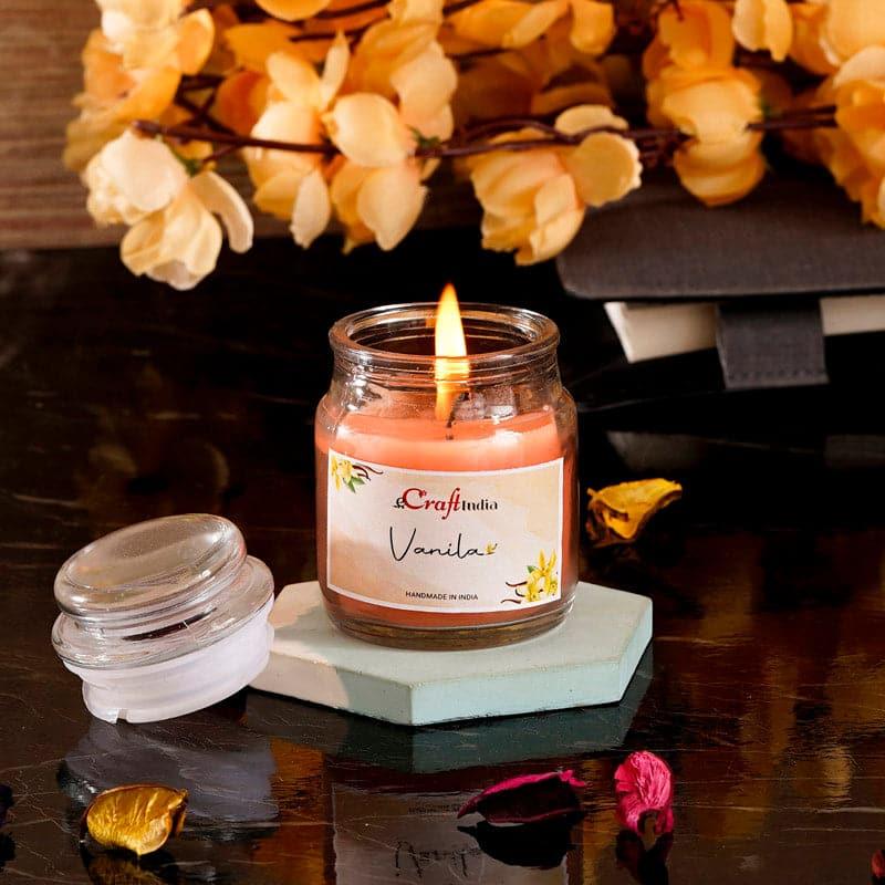 Buy Nithya Vanilla Scented Jar Candle Candles from Vaaree