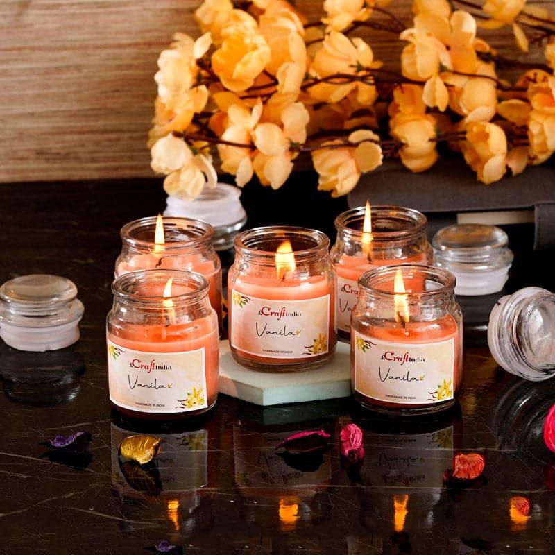 Candles - Nithya Vanilla Scented Jar Candle - Set Of Five