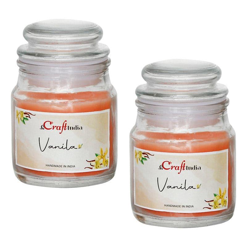 Buy Nithya Vanilla Scented Jar Candle - Set Of Two Candles from Vaaree