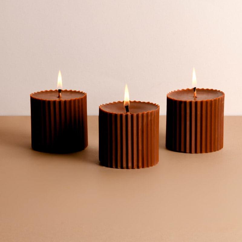 Buy Olson Scented Candle (Set Of Three) - Chocolate Candles from Vaaree