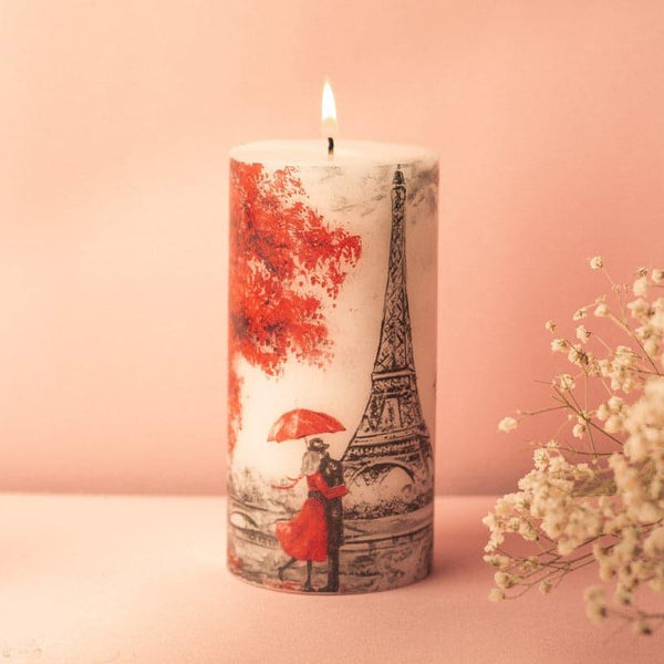 Buy Candles - Paris Romance Pillar Candle at Vaaree online