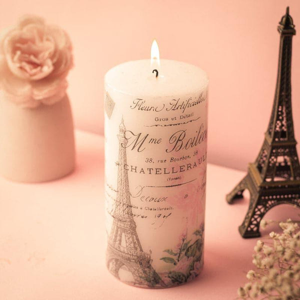 Candles - Paris Wonder Unscented Pillar Candle