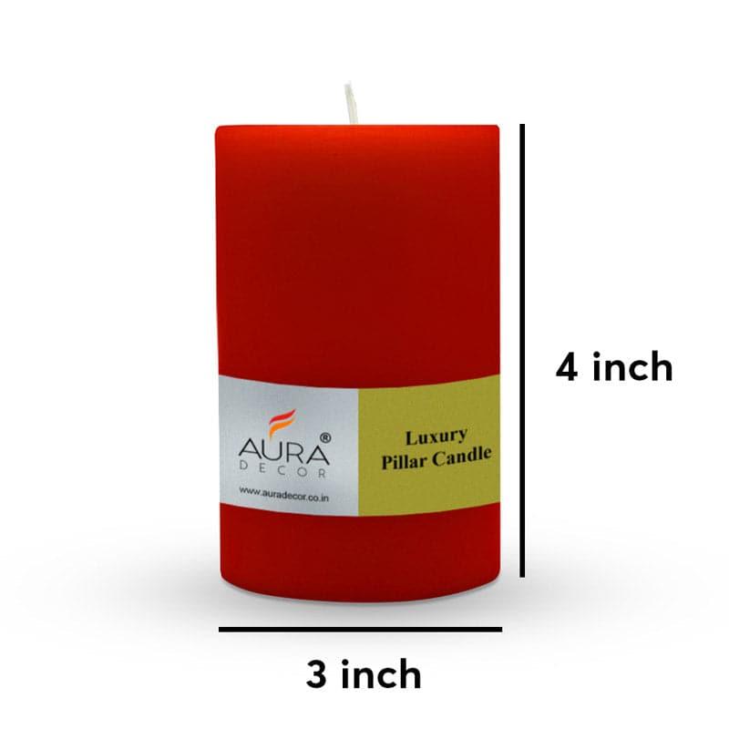 Buy Rence Pillar Candle (Red) - Set Of Three Candles from Vaaree