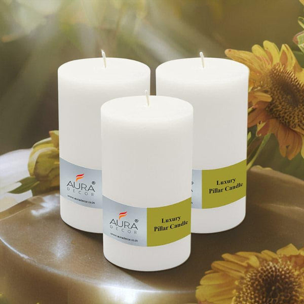 Candles - Rence Pillar Candle (White) - Set Of Three