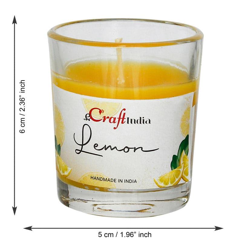 Buy Seema Lemon Scented Candle - Set Of Five Candles from Vaaree