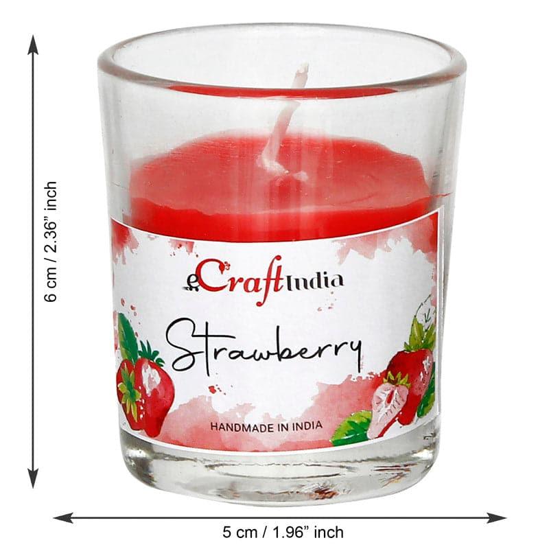 Buy Seema Strawberry Scented Candle - Set Of Two Candles from Vaaree