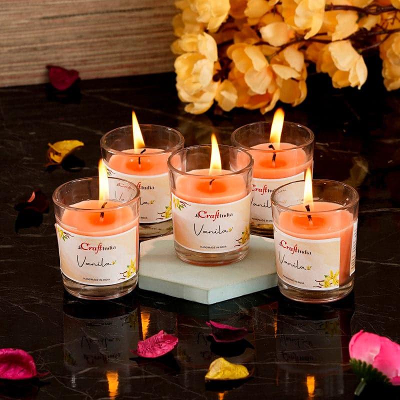 Buy Seema Vannilla Scented Candle - Set Of Five Candles from Vaaree