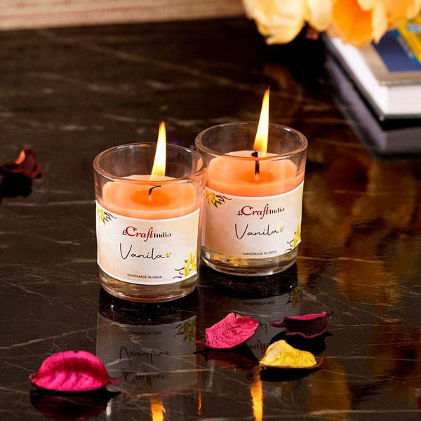 Buy Seema Vannilla Scented Candle - Set Of Two Candles from Vaaree