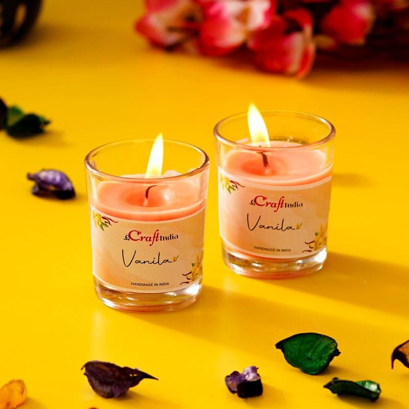 Buy Seema Vannilla Scented Candle - Set Of Two Candles from Vaaree