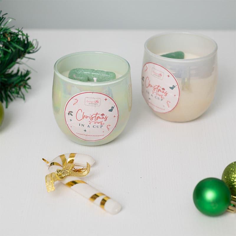 Buy Candles - Snowy Joy Candle - Set Of Two at Vaaree online