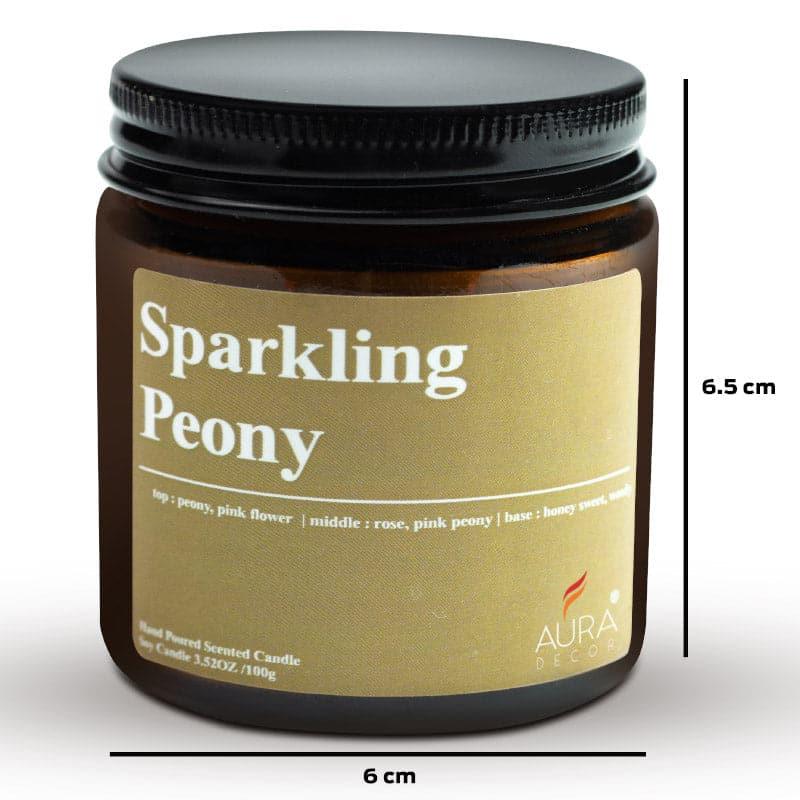 Candles - Sparkling Peony Scented Jar Candle - 100 GM