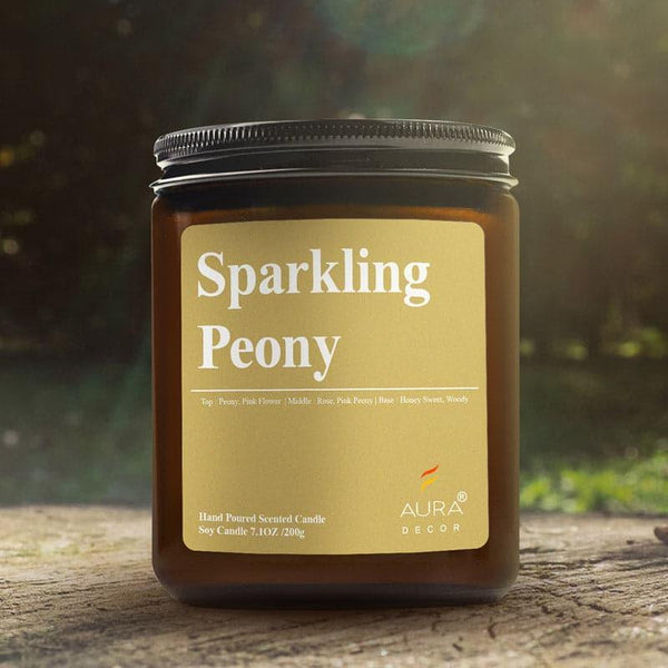 Candles - Sparkling Peony Scented Jar Candle - 200 GM