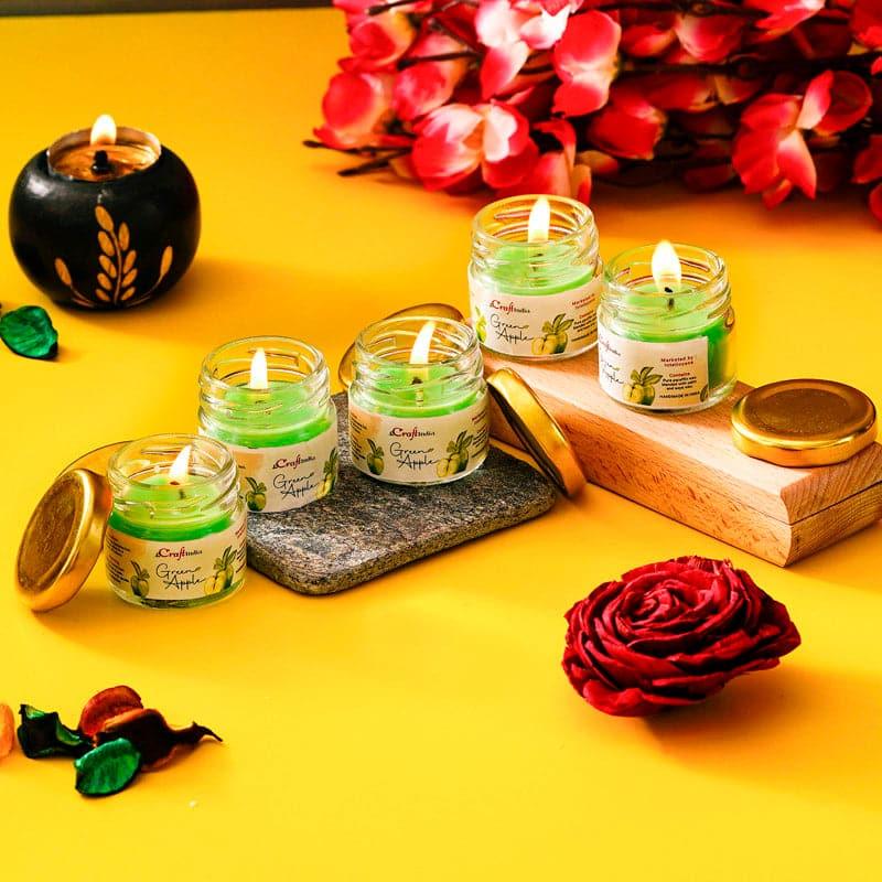 Buy Vespera Green Apple Scented Candle - Set Of Five Candles from Vaaree