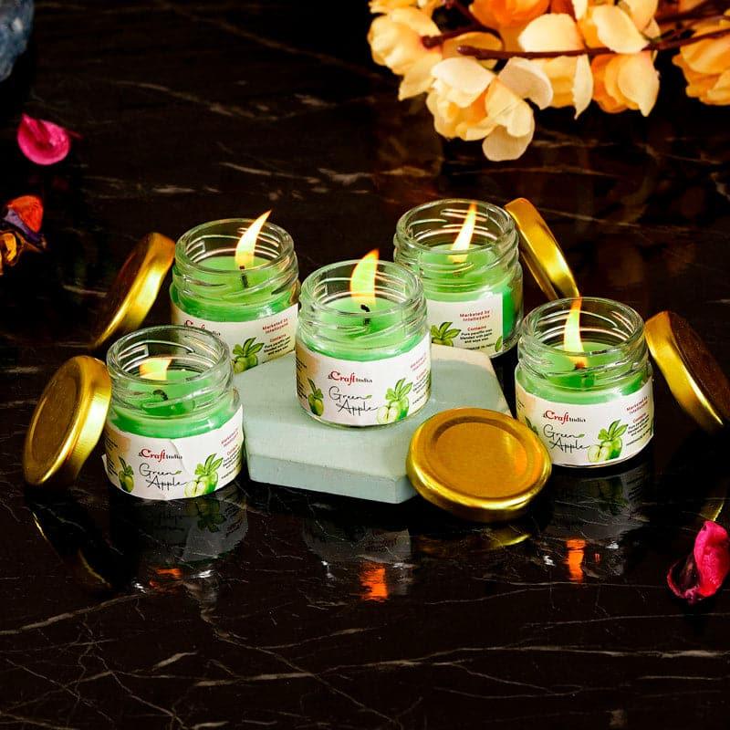 Buy Vespera Green Apple Scented Candle - Set Of Five Candles from Vaaree