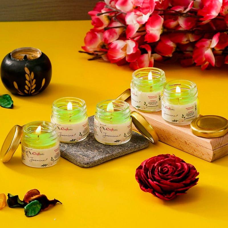 Buy Vespera Jasmine Scented Candle - Set Of Five Candles from Vaaree