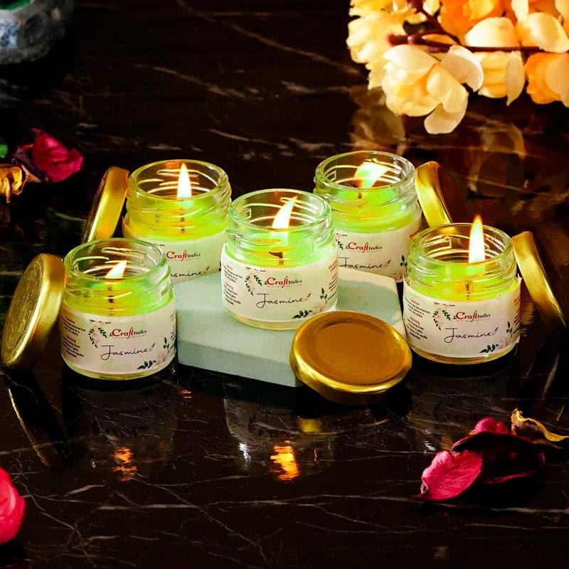 Buy Vespera Jasmine Scented Candle - Set Of Five Candles from Vaaree