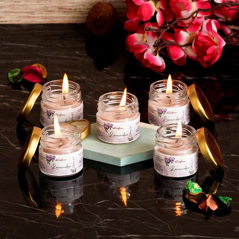 Candles - Vespera Lavender Scented Candle - Set Of Five