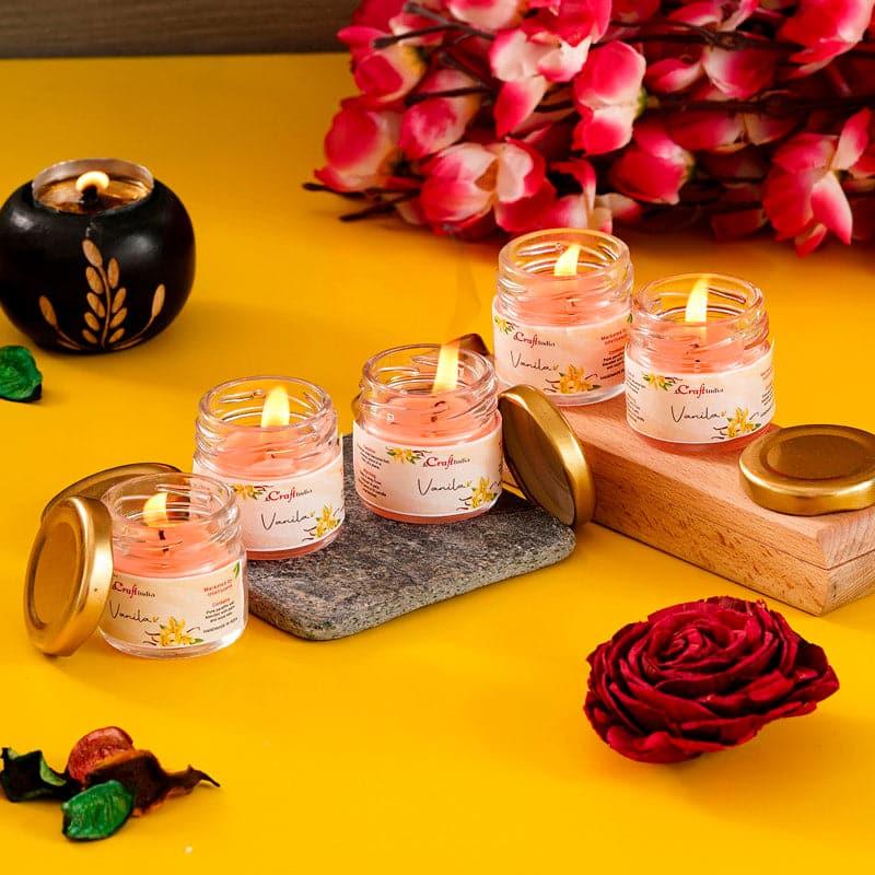 Buy Vespera Vanilla Scented Candle - Set Of Five Candles from Vaaree