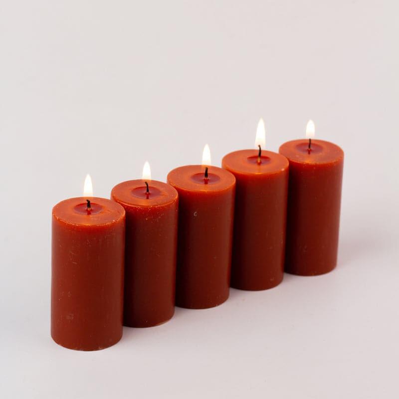 Candles - Zabini Chocolate Scented Pillar Candle - Set Of Five
