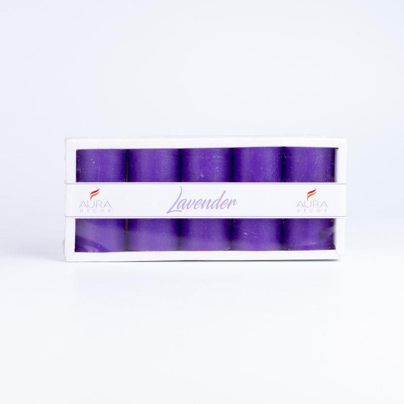 Buy Zabini Lavender Scented Pillar Candle - Set Of Five Candles from Vaaree