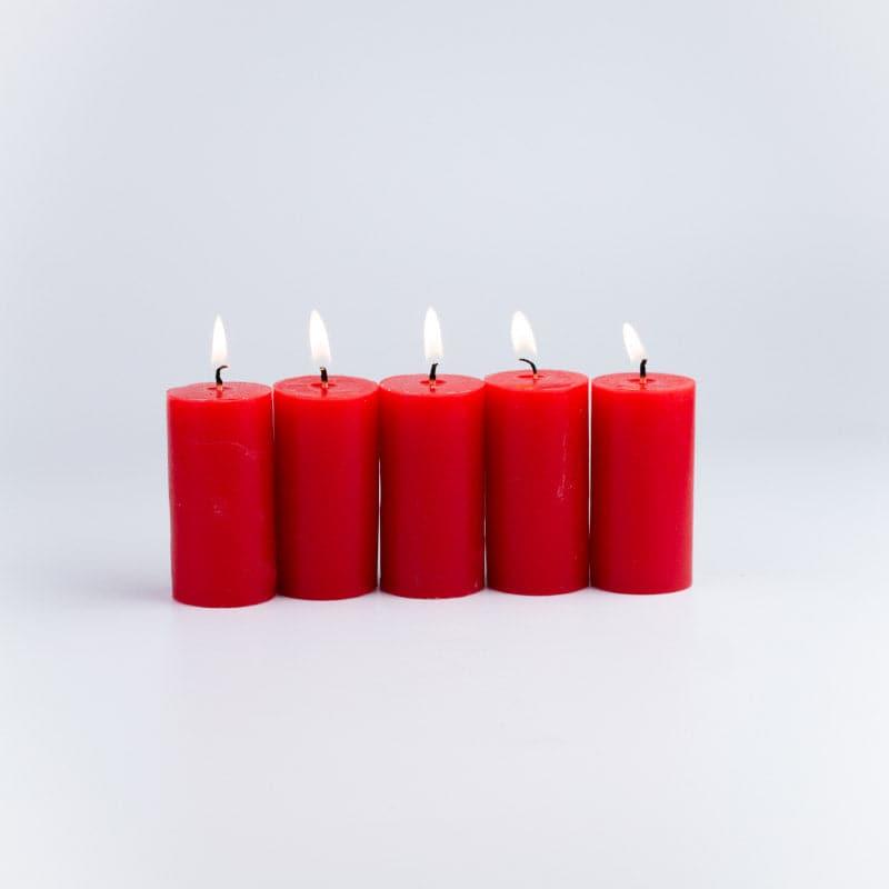 Candles - Zabini Rose Scented Pillar Candle - Set Of Five
