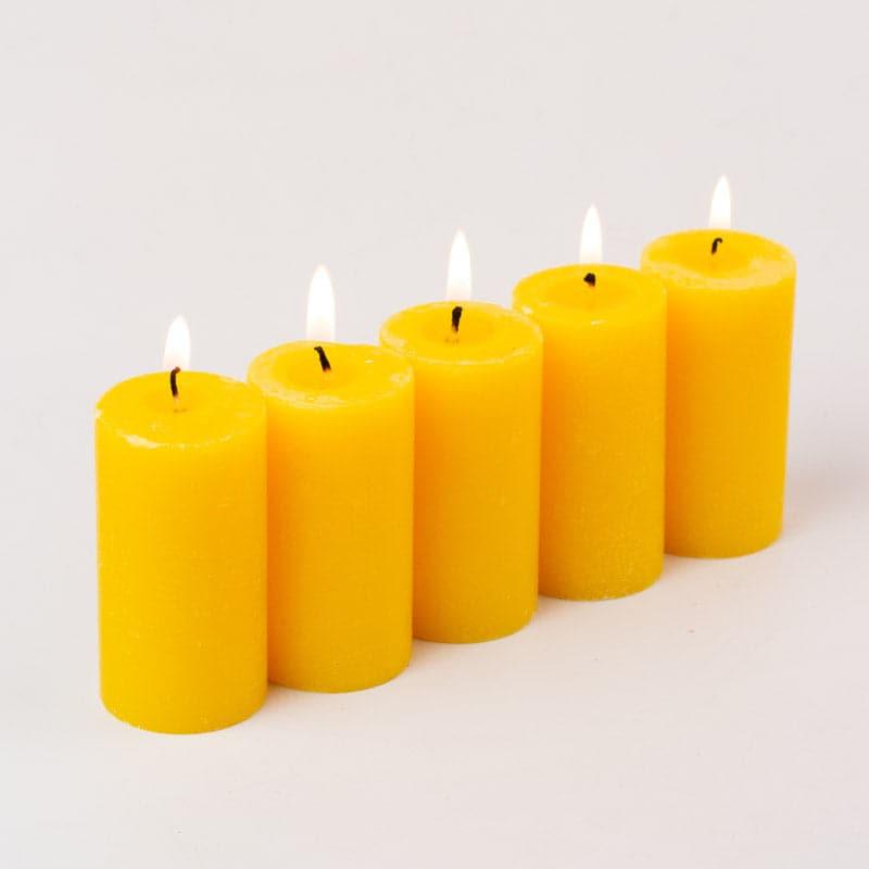 Buy Zabini Vanilla Scented Pillar Candle - Set Of Five Candles from Vaaree