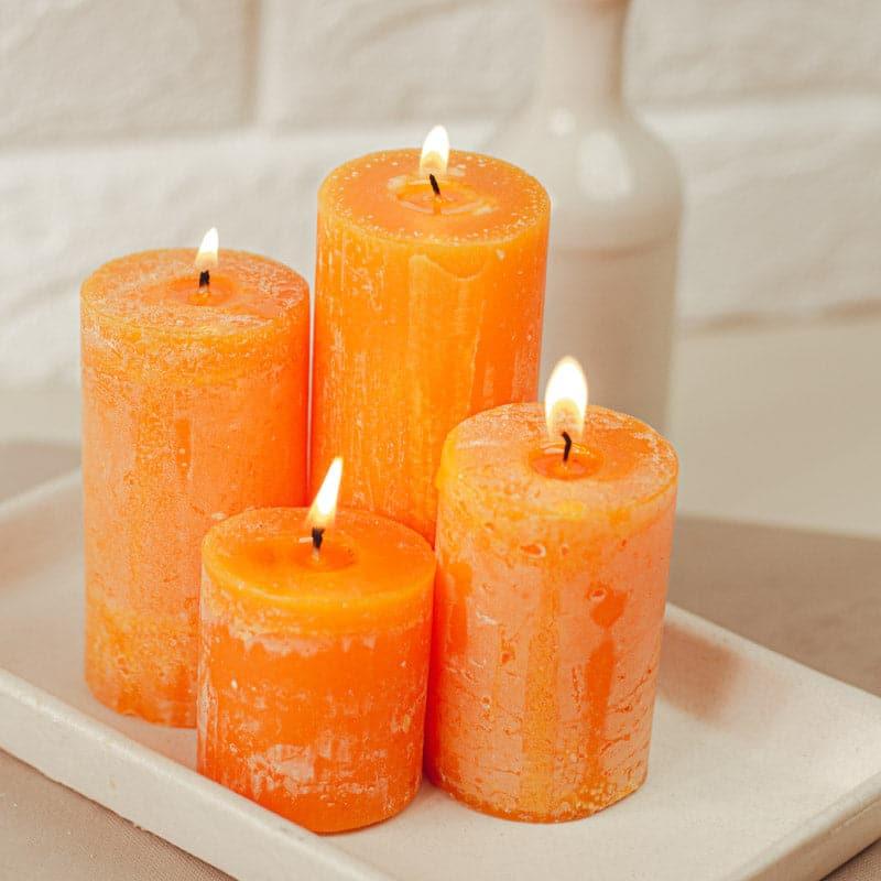 Buy Zora Jasmine Scented Pillar Candle - Set Of Four Candles from Vaaree