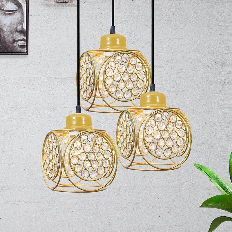 Buy Capri Cluster Pendant Lamp - Gold Ceiling Lamp from Vaaree