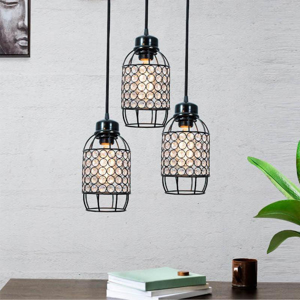 Buy Celine Cluster Pendant Lamp - Black Ceiling Lamp from Vaaree