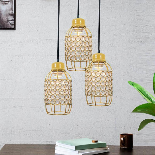 Buy Celine Cluster Pendant Lamp - Gold Ceiling Lamp from Vaaree