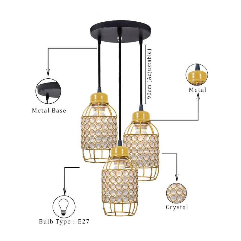 Ceiling Lamp - Celine Cluster Pendant Lamp - Gold