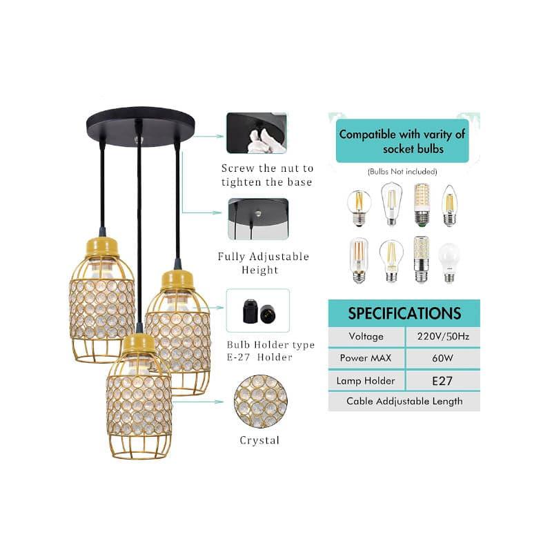 Ceiling Lamp - Celine Cluster Pendant Lamp - Gold