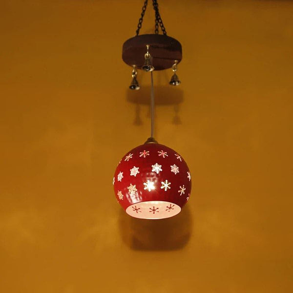 Buy Ceiling Lamp - Dome Drova Ceiling Lamp - Red at Vaaree online