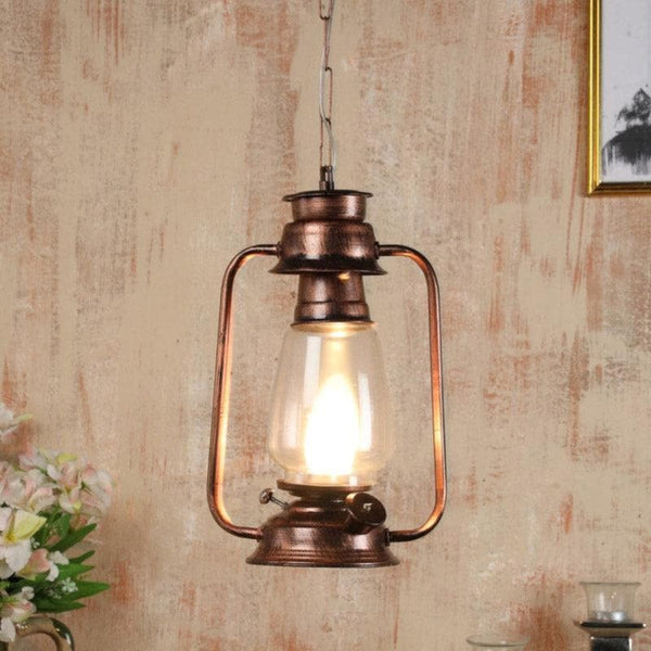 Buy Faris Lantern Lamp - Antique Gold Ceiling Lamp from Vaaree