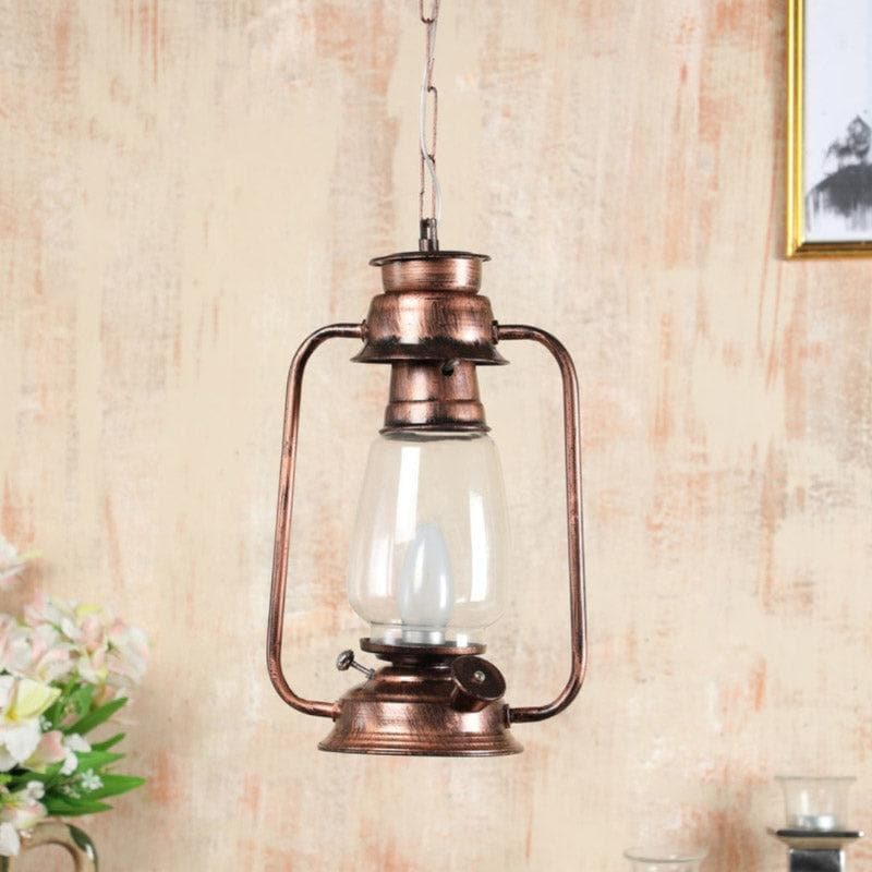 Buy Faris Lantern Lamp - Antique Gold Ceiling Lamp from Vaaree