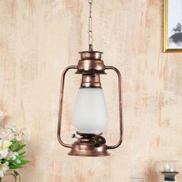 Ceiling Lamp - Grio Glam Lantern Lamp - Antique Gold