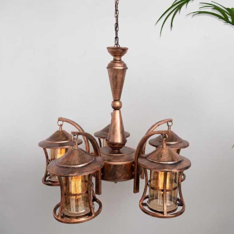 Buy Industrial Edison Chandelier - 5 Lights Ceiling Lamp from Vaaree