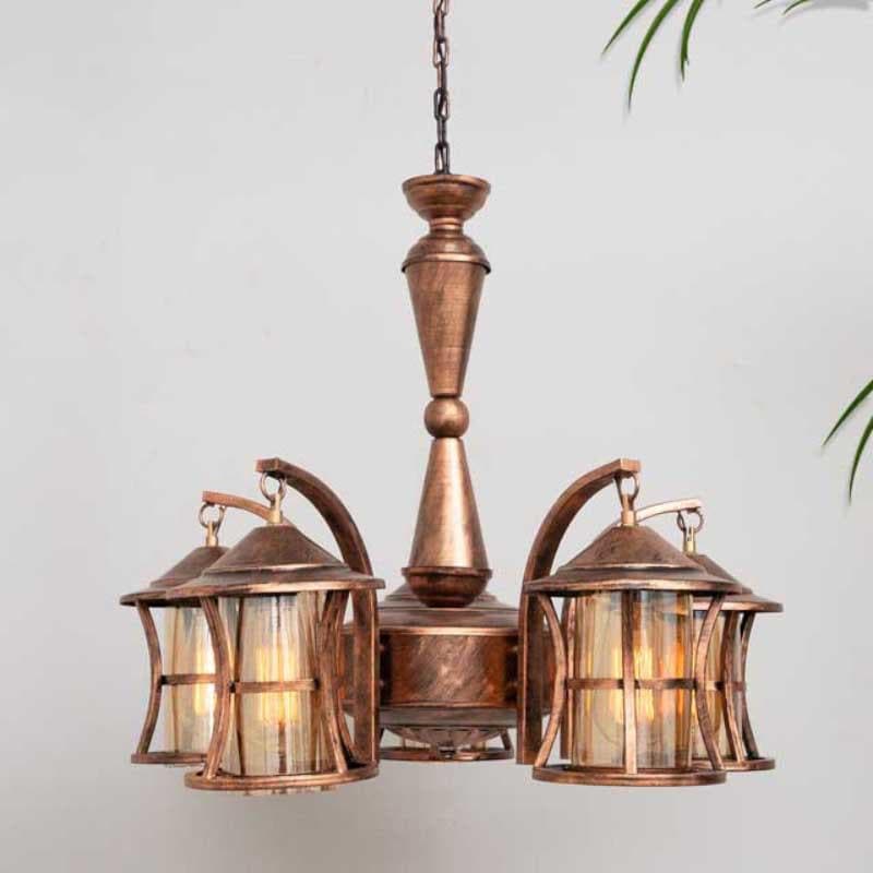 Buy Industrial Edison Chandelier - 5 Lights Ceiling Lamp from Vaaree