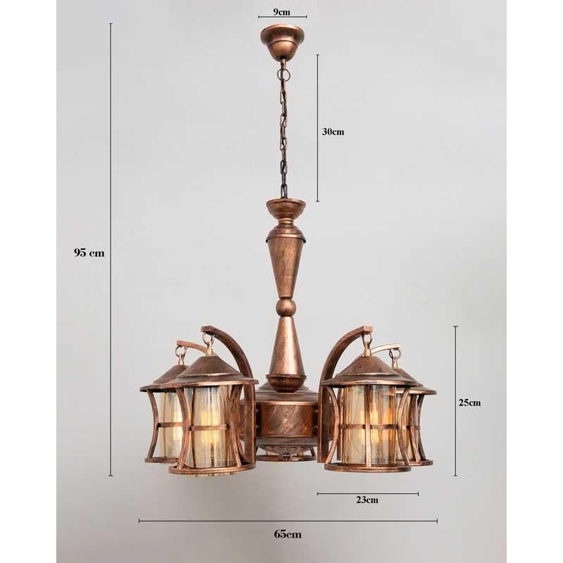 Buy Industrial Edison Chandelier - 5 Lights Ceiling Lamp from Vaaree