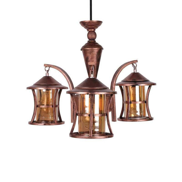 Buy Industrial Edison Chandelier - Three Lights Ceiling Lamp from Vaaree