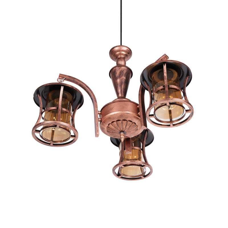 Ceiling Lamp - Industrial Edison Chandelier - Three Lights