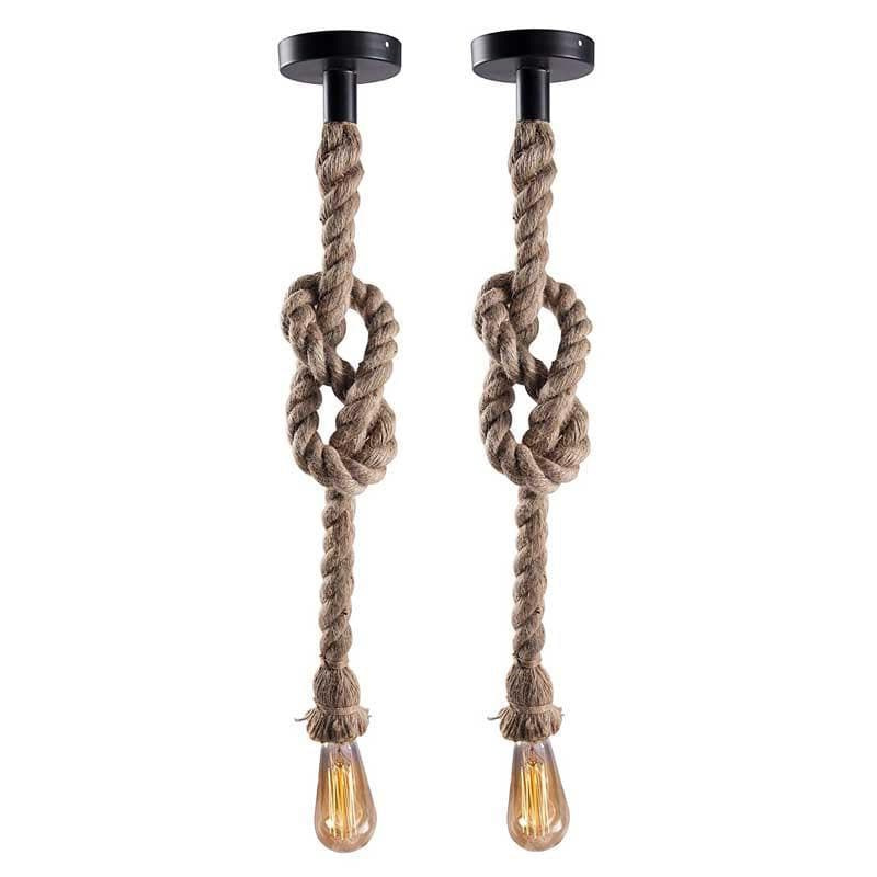 Ceiling Lamp - Knotty Rope Ceiling Lamp - Set Of Two