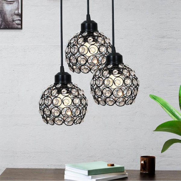 Buy Lousie Cluster Pendant Lamp - Black Ceiling Lamp from Vaaree