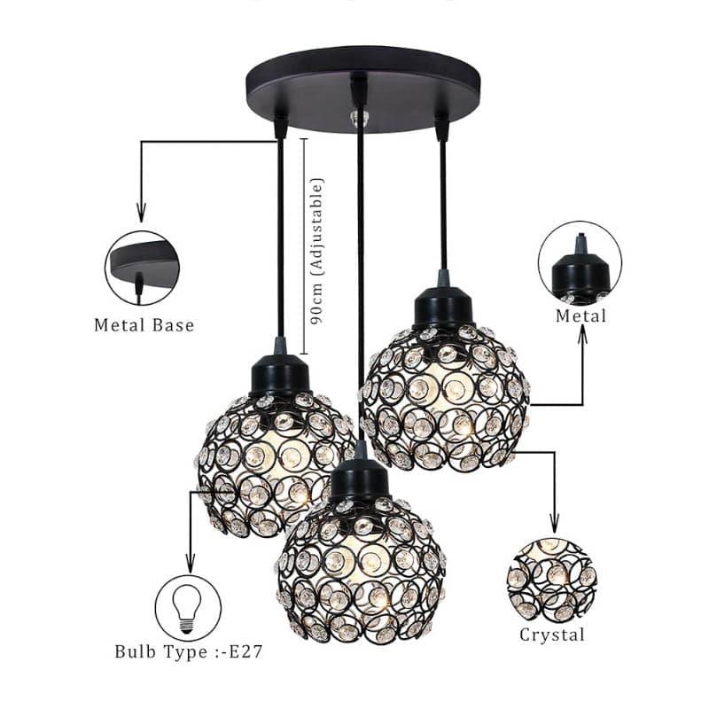 Ceiling Lamp - Lousie Cluster Pendant Lamp - Black