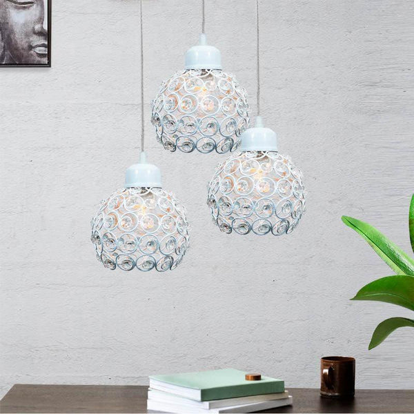 Buy Lousie Cluster Pendant Lamp - White Ceiling Lamp from Vaaree