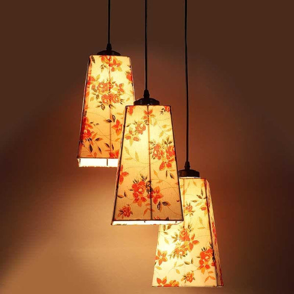 Buy Orange Fleur Cluster Ceiling Lamp Ceiling Lamp from Vaaree