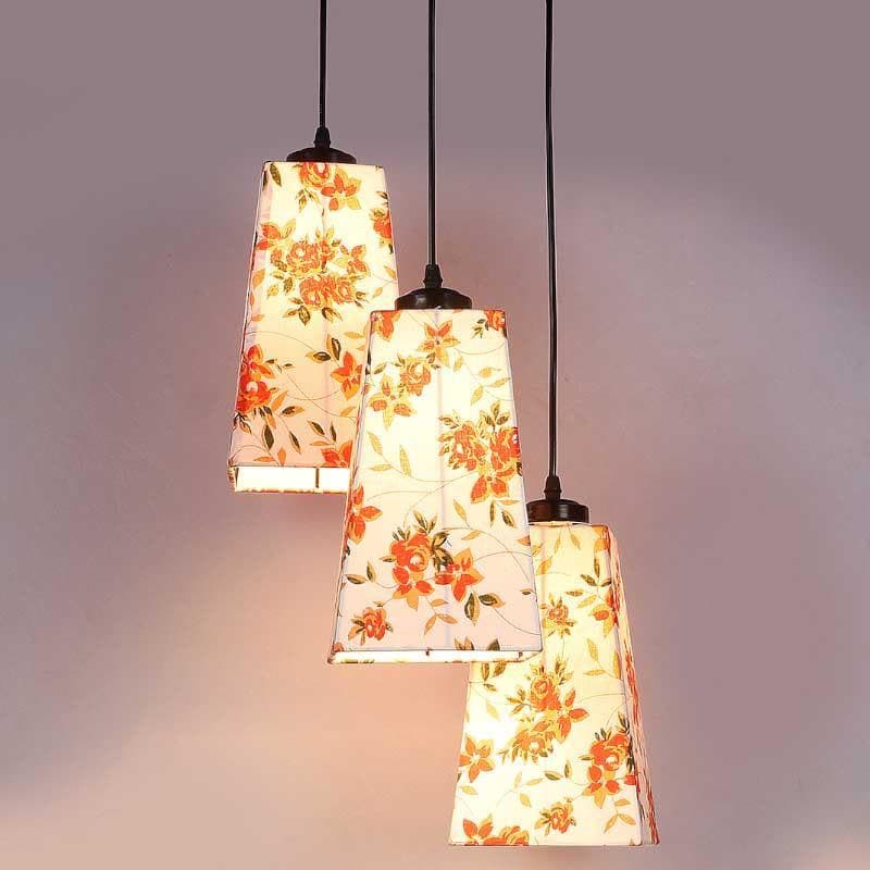 Buy Orange Fleur Cluster Ceiling Lamp Ceiling Lamp from Vaaree