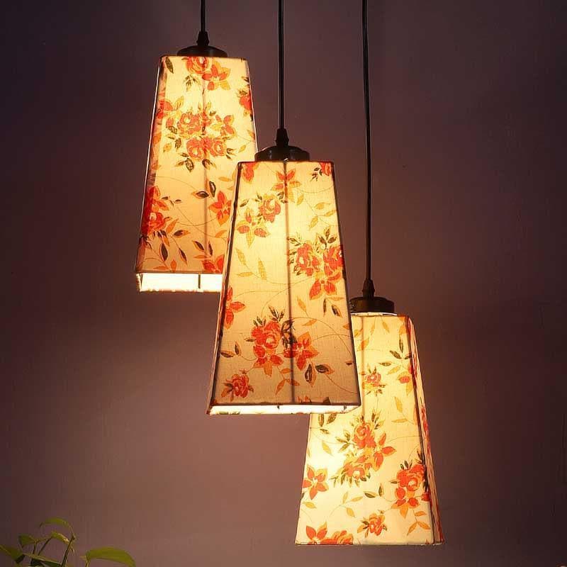 Buy Orange Fleur Cluster Ceiling Lamp Ceiling Lamp from Vaaree